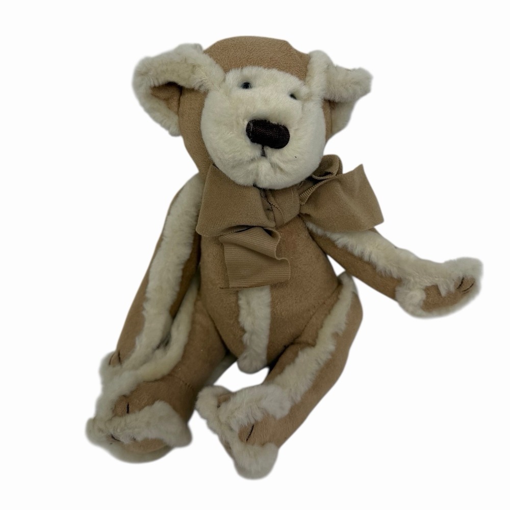 Bath & Body Works Tan Suede‎ GINGERBREAD Teddy Bear Plush Stuffed Animal 7" tall